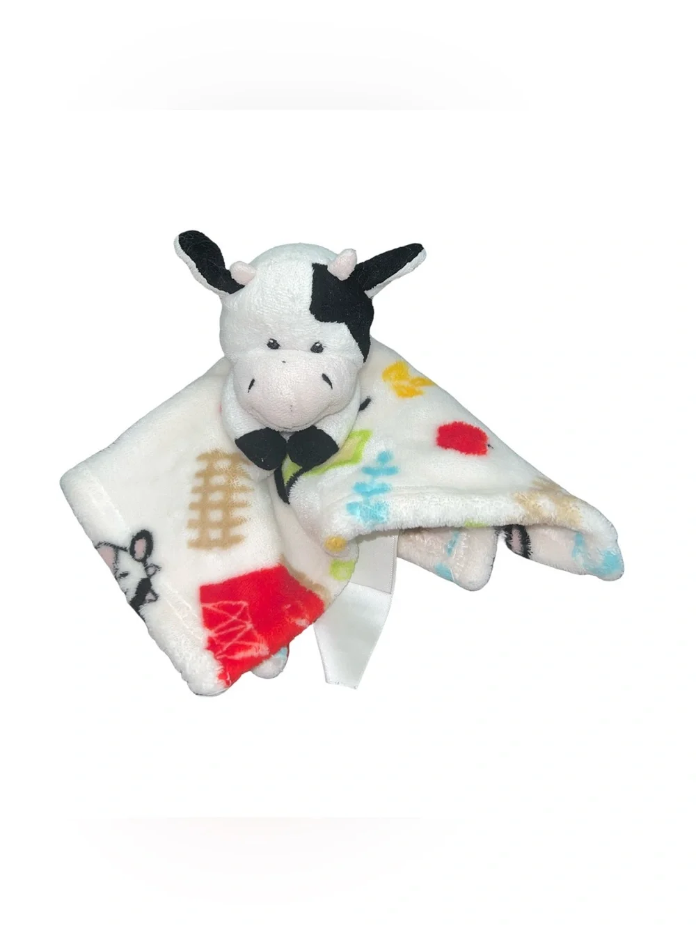 Little Miracles Cow Security Blanket Baby Lovey Farm Print
